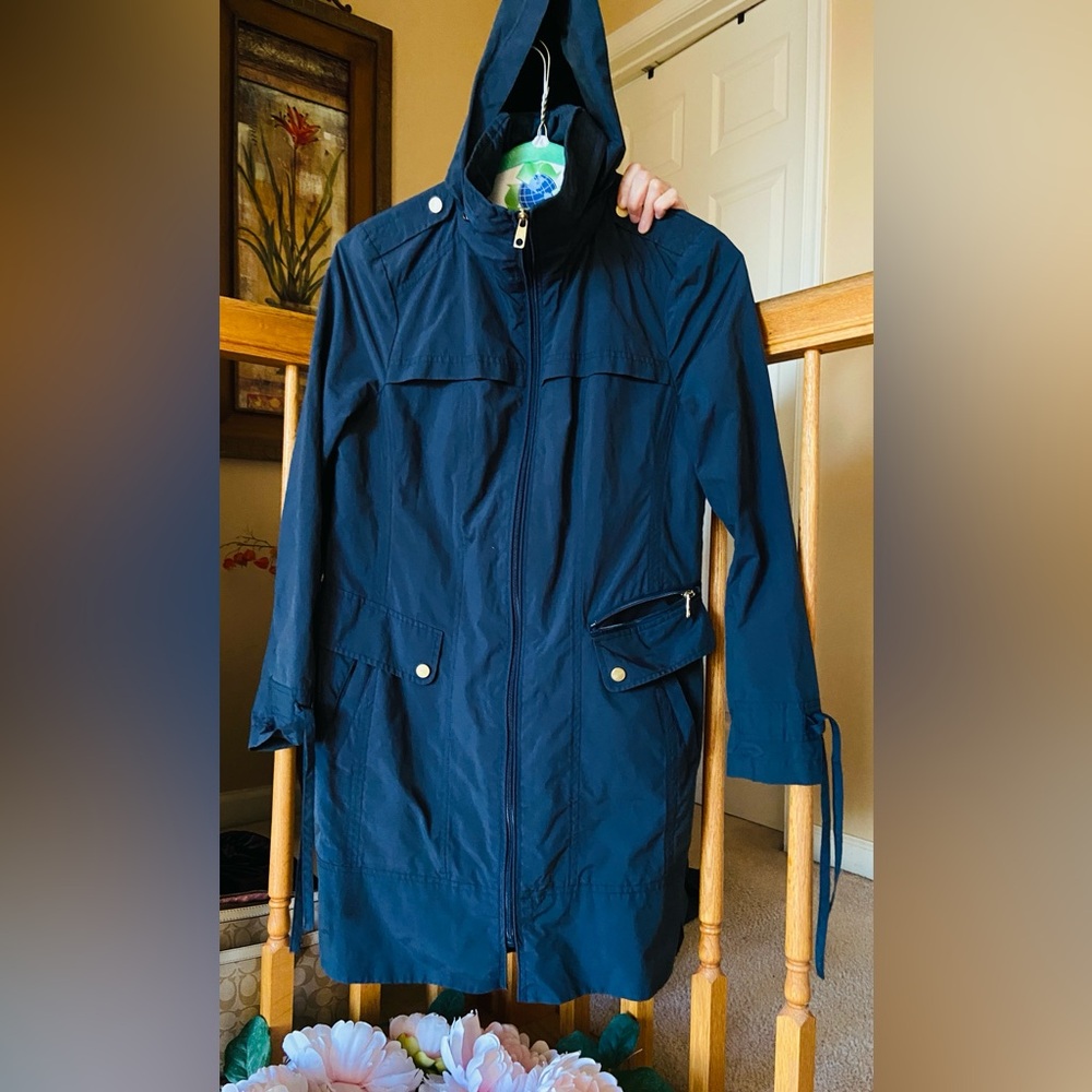 Cole Haan Signature Navy Rain Coat